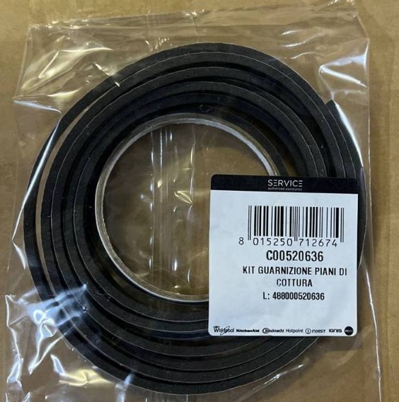 C00520636  Уплотнитель (прокладка монтажная) варочной поверхности Indesit, Ariston (стеклокерамики),
