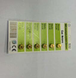 ZIC005 Набор жиклеров метан (D=0.80; D=0.90; D=0.90; D=1.00; D=1.30; D=1.45) Ariston, Zanussi