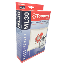 ML 30 Topperr Пылесборник синтетический для пылесоса Miele, Hoover (Тип HR30, J/M/N/F/G), 4 шт.в ед.